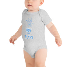 Load image into Gallery viewer, Baby Boy Plans short sleeve one piece
