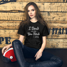 Load image into Gallery viewer, Don&#39;t Care Short-Sleeve Unisex T-Shirt
