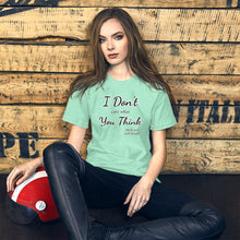 Load image into Gallery viewer, Don&#39;t Care Short-Sleeve Unisex T-Shirt
