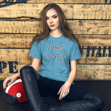 Load image into Gallery viewer, Don&#39;t Care Short-Sleeve Unisex T-Shirt
